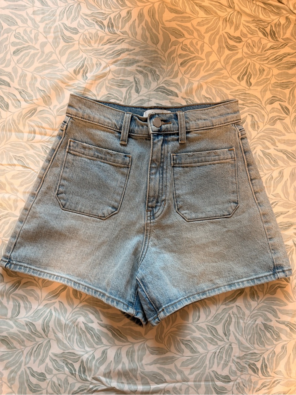 Women's High-Rise Light Wash Denim Shorts